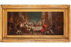 18th Century by Francesco Zugno Last Supper Oil on Canvas