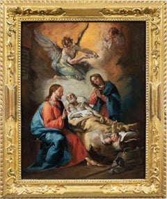 Francesco Zugno (venezianischer Meister) - 18. Jahrhundert Figurenmalerei - Transit des Heiligen