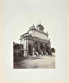 Fontana dell'Acqua Paola -  Photograph by Franceso Sidoli - 19th Century