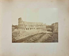 View of the Colosseum - Original Photograph by F. Sidoli - 19th Century