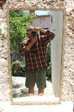 Franch Art Deco Cast Bronze Mirror