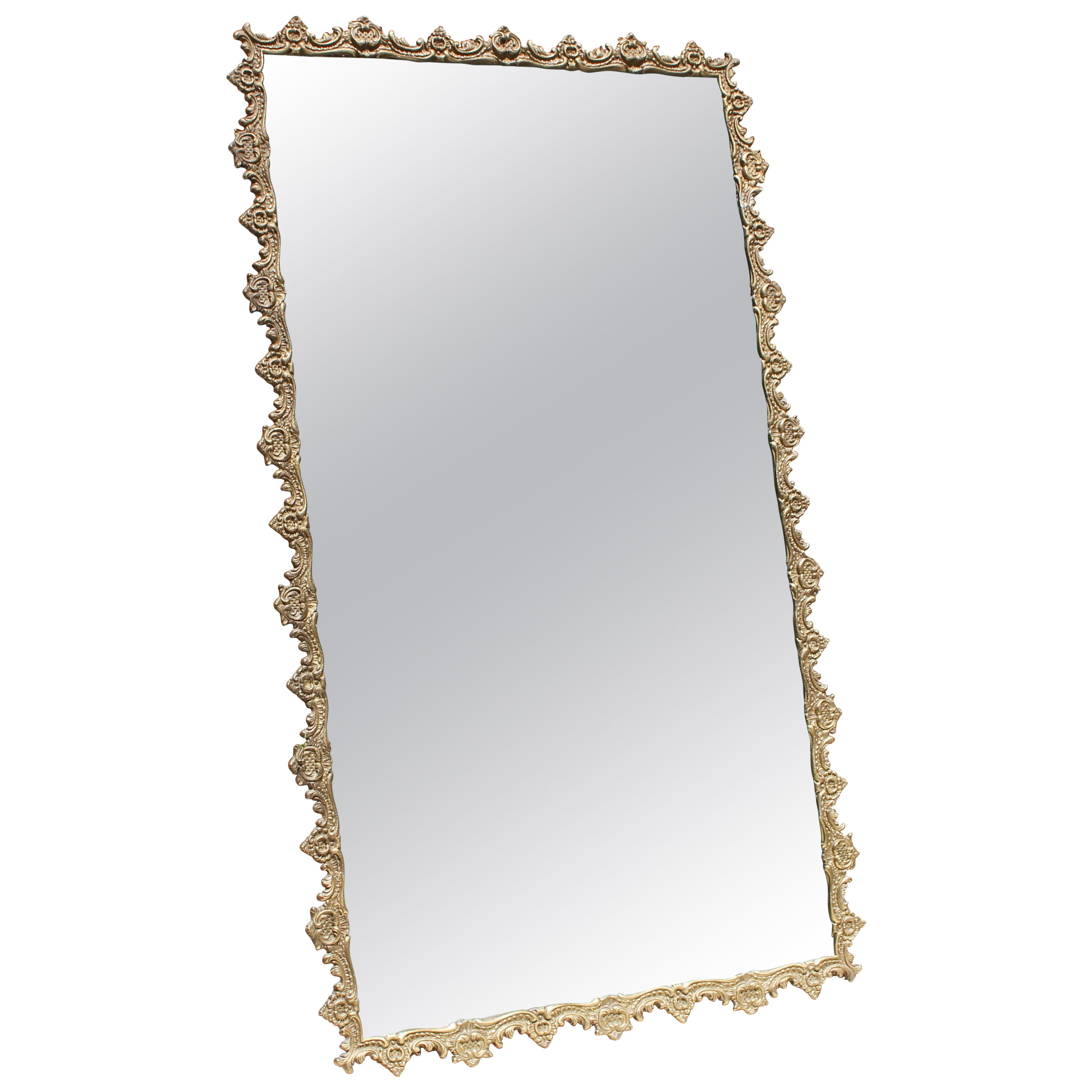 Miroir Art déco Franch en bronze moulé en vente