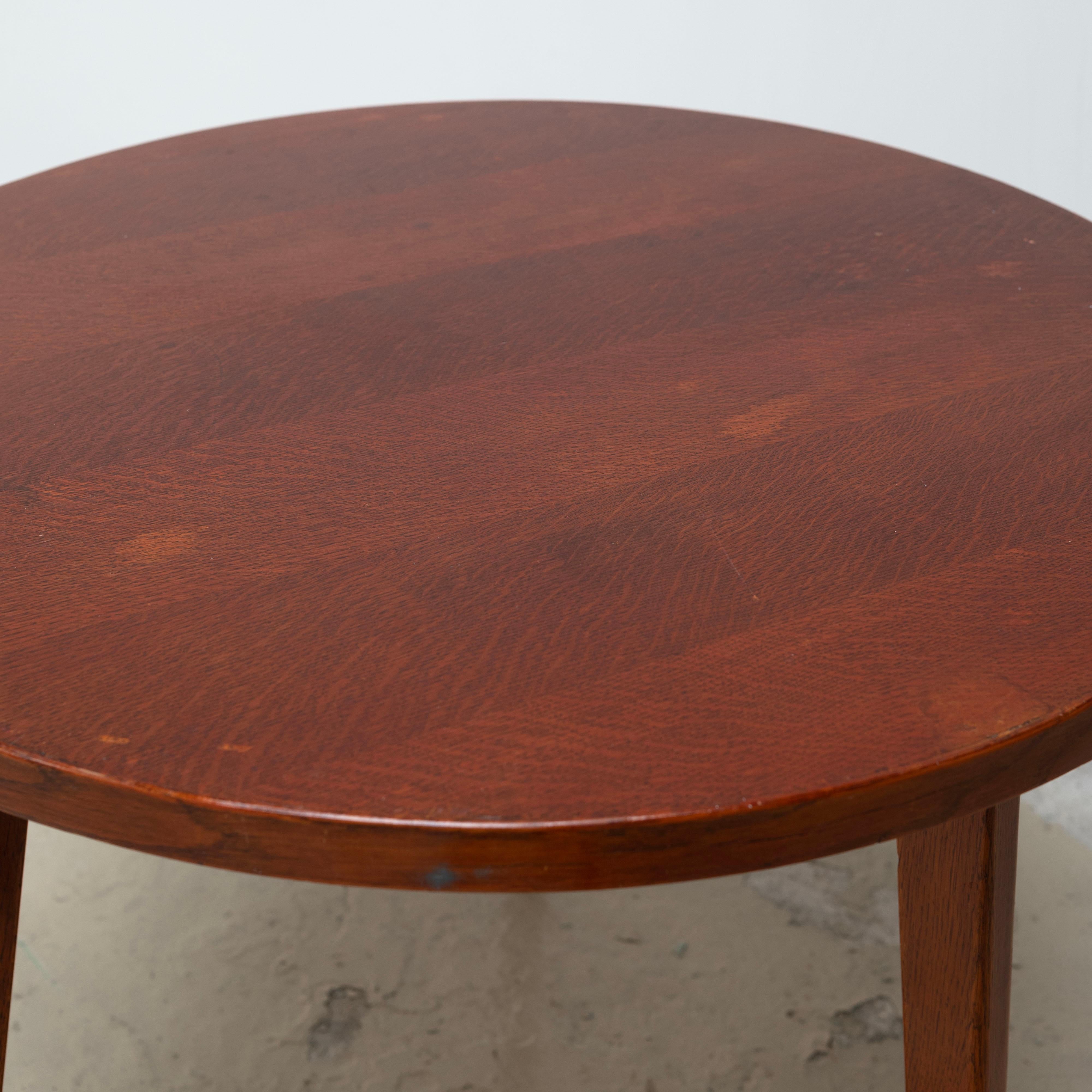 Wood Franch Reconstruction round table , 1970s For Sale