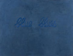 Bleus  huile/toile, 100x130 cm