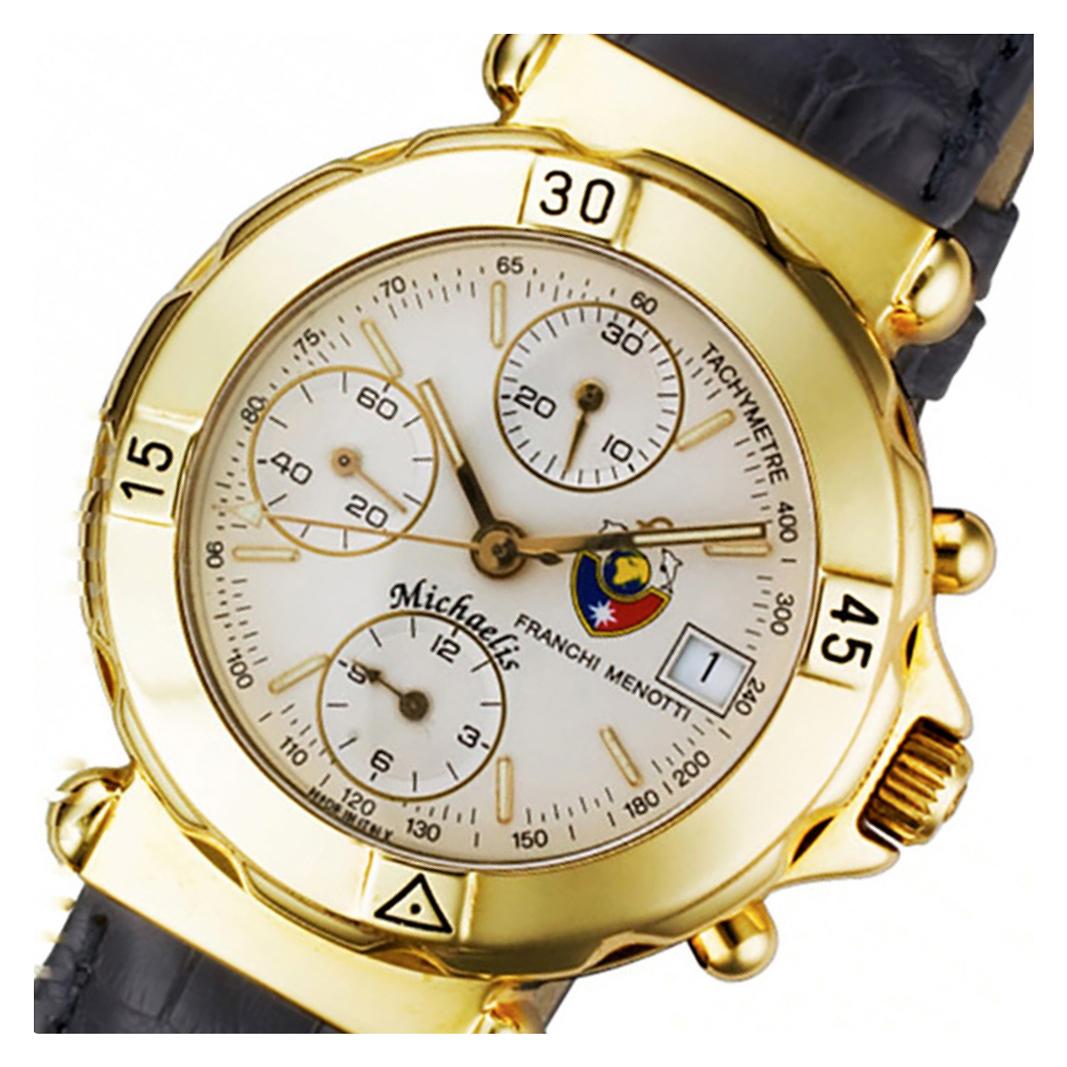 Franchi Menotti Chronograph Michaelis Ref. 95043614 Watch in 18k Yellow In Excellent Condition In Surfside, FL