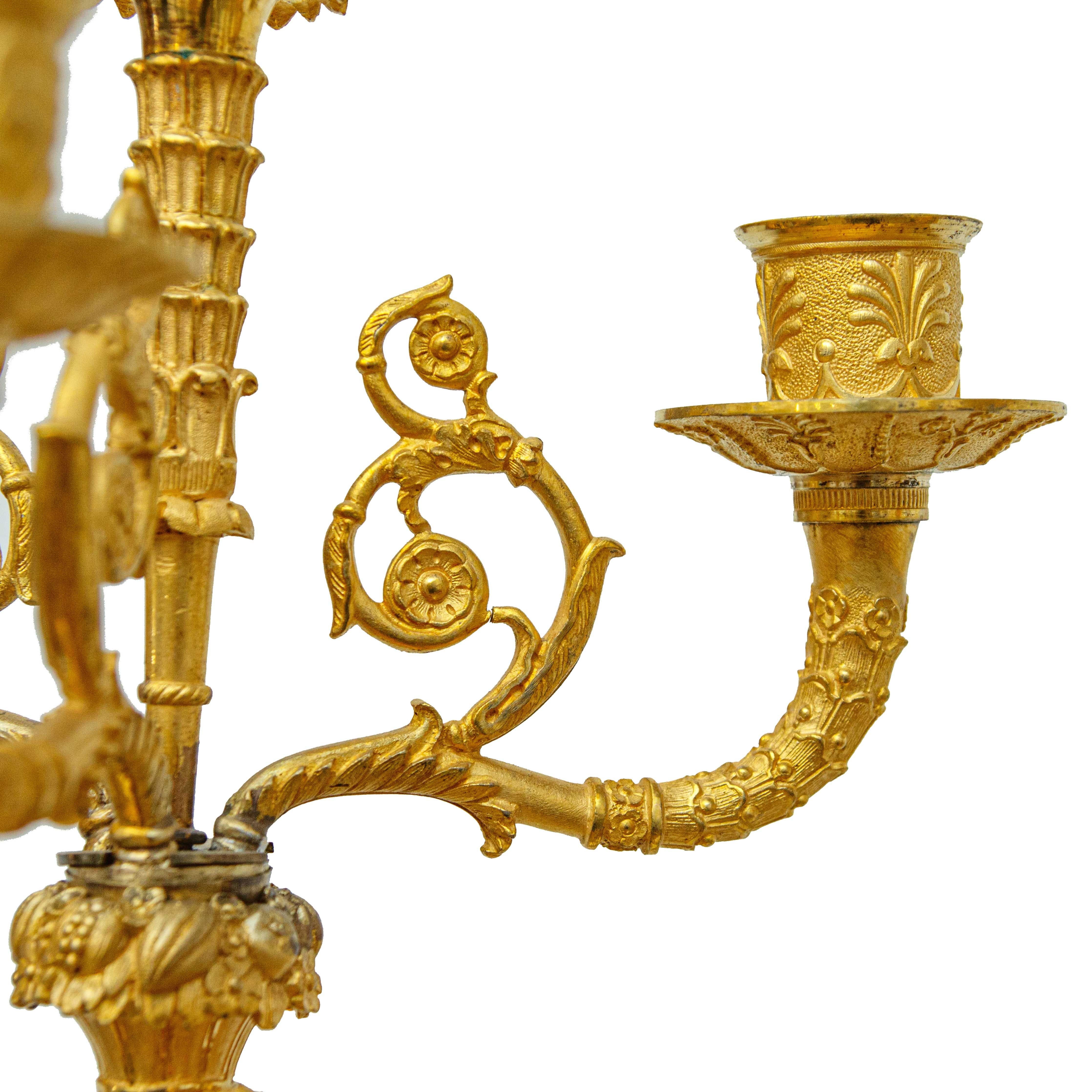 Francia, epoca Impero, Coppia di candelabri a quattro luci in vendita 2