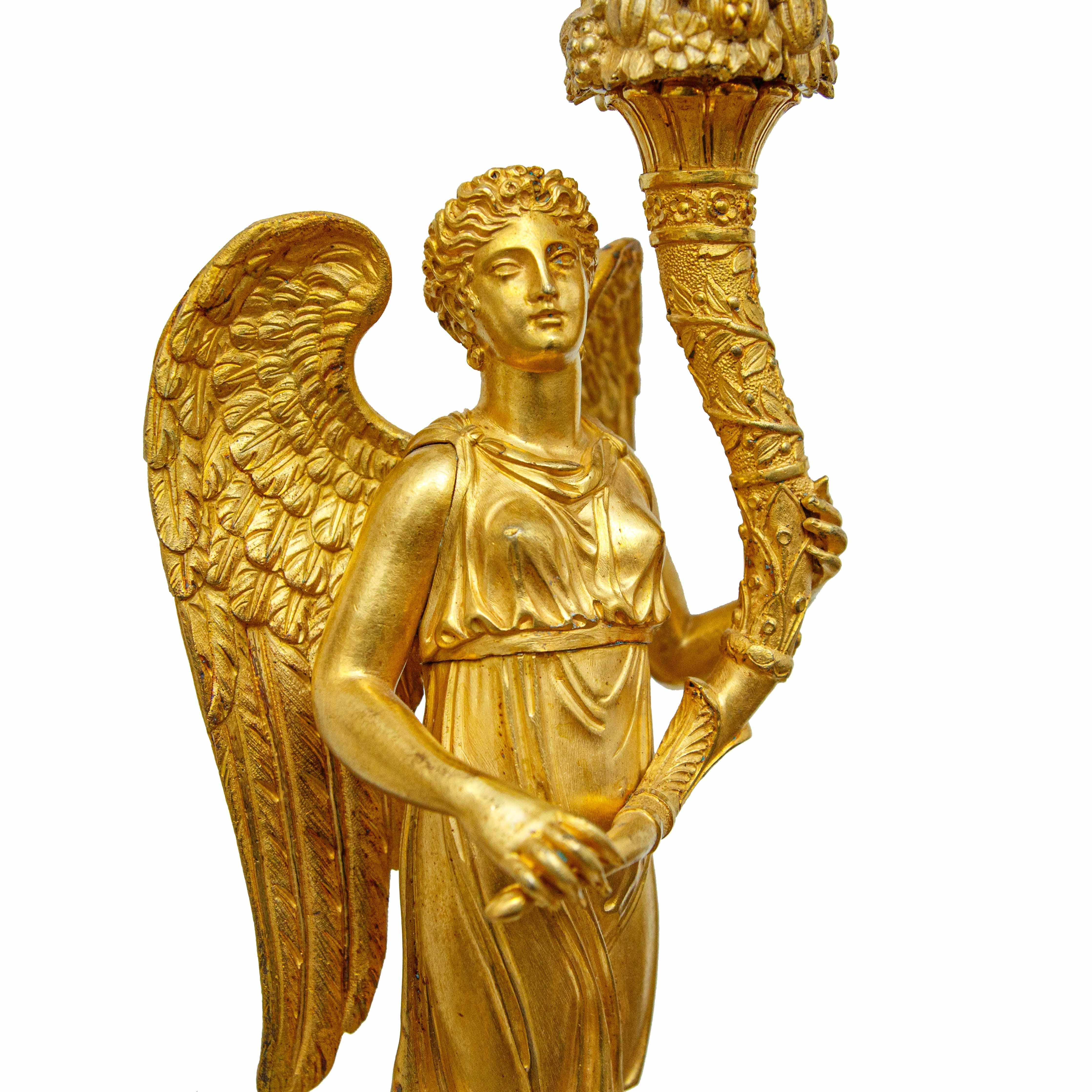 Francia, epoca Impero, Coppia di candelabri a quattro luci in vendita 4