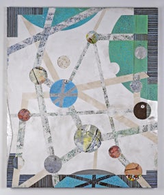 Zusammenfluss 22 D  (Skulptur, Textur, Malerei, abstrakt, Muster, geometrisch)