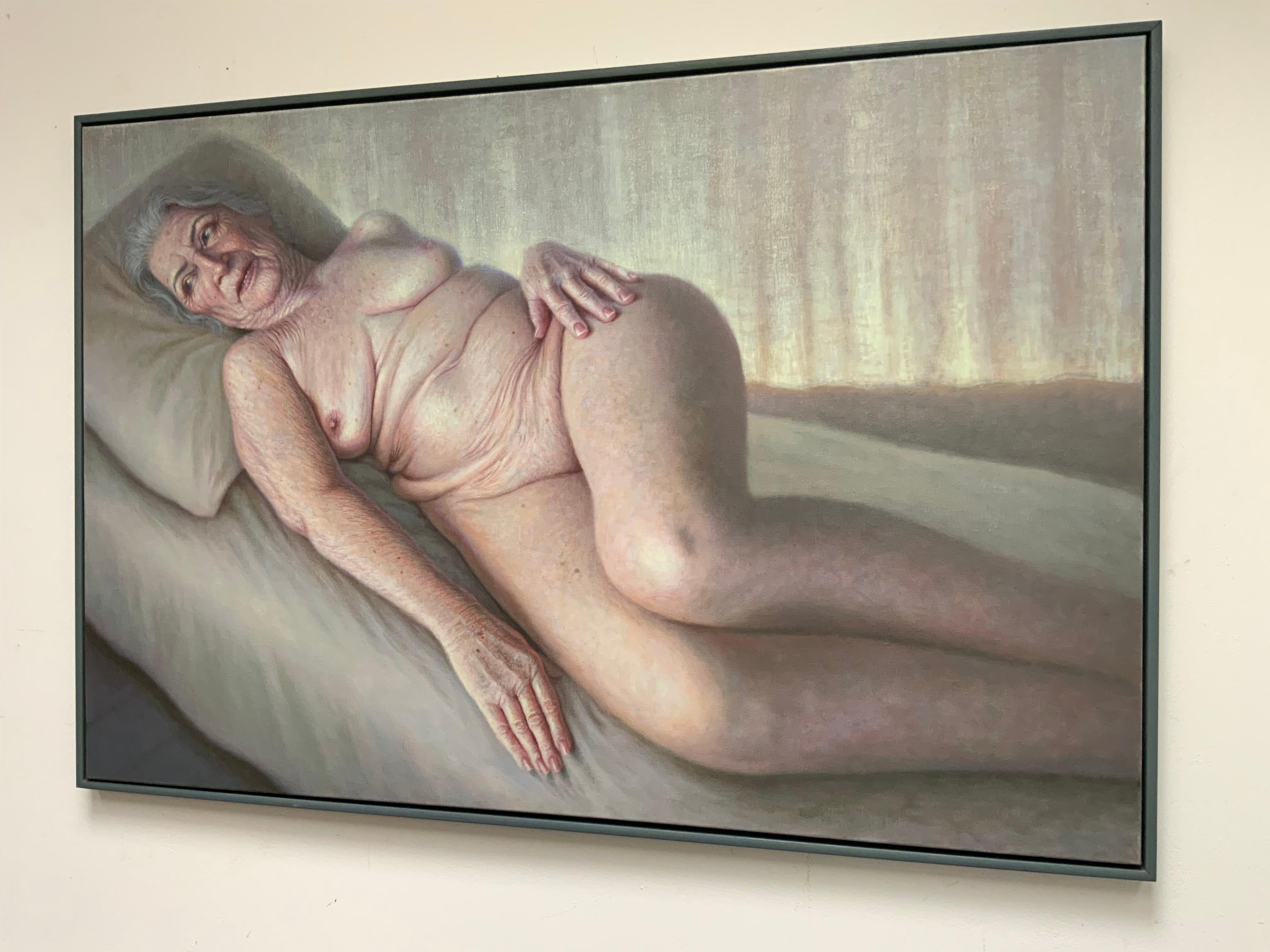 Precious bodies - Brown Nude Painting by Francien Krieg