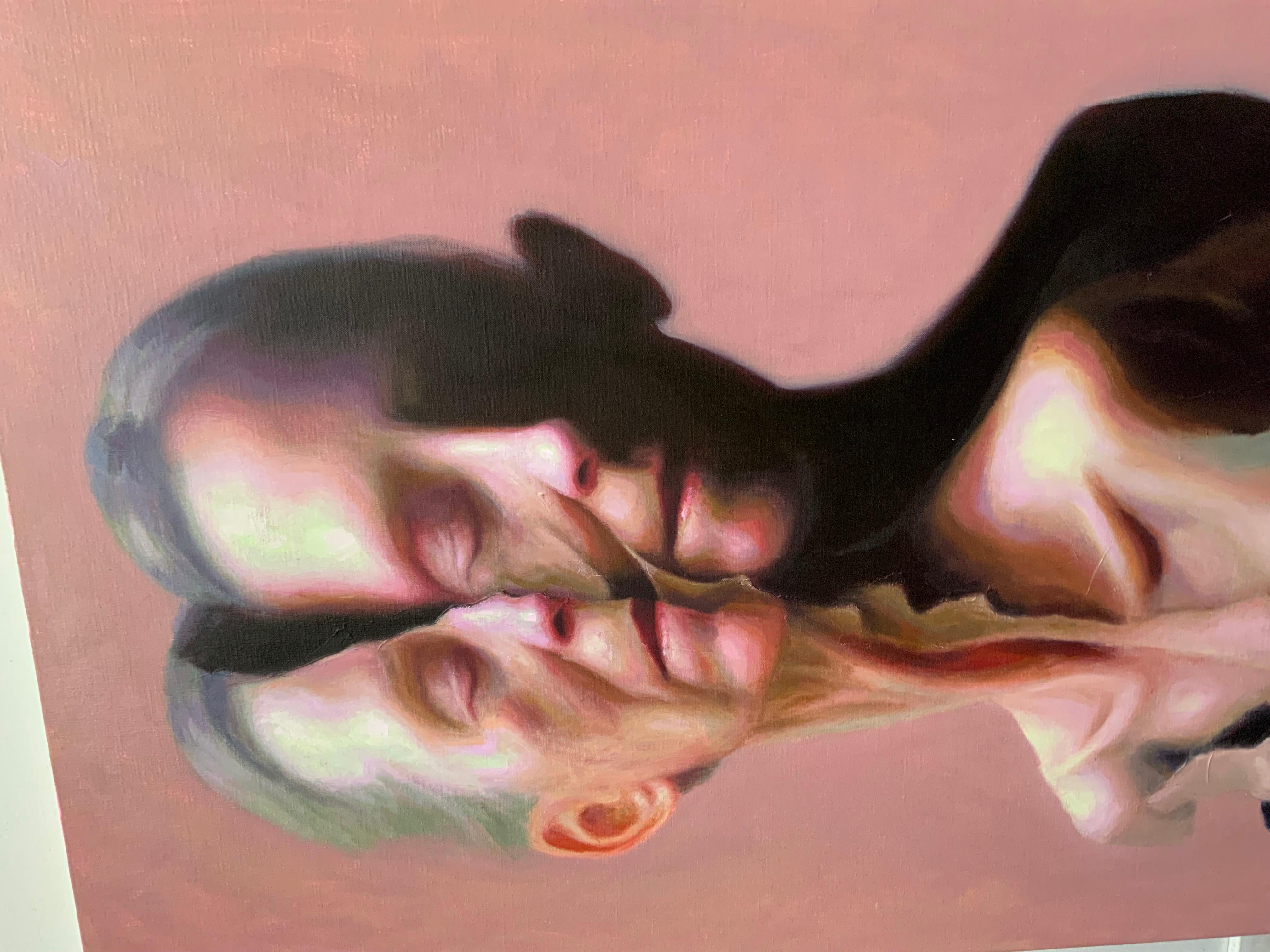 The Ephemeral Embrace - Surrealist Painting by Francien Krieg