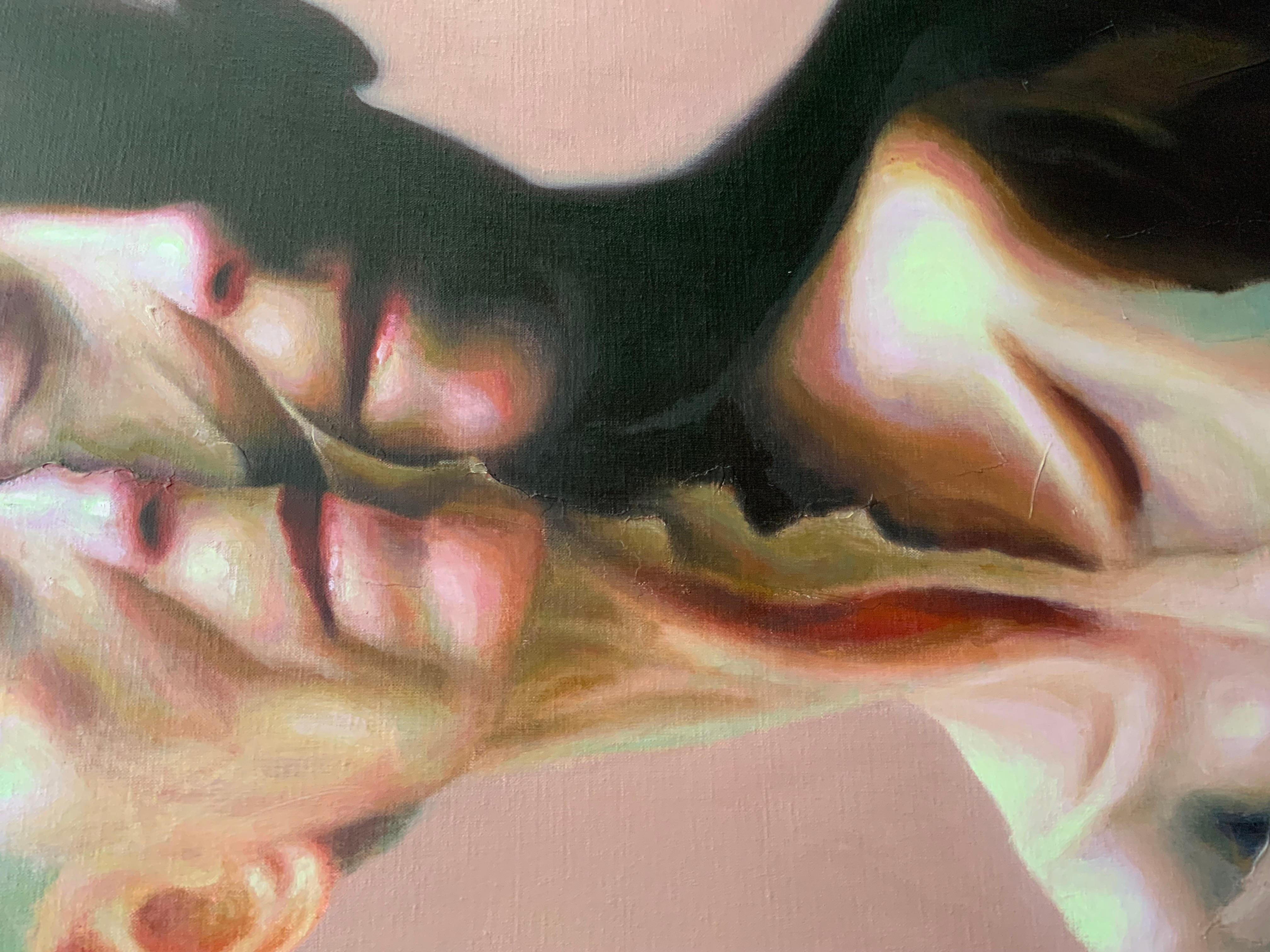 The Ephemeral Embrace - Brown Figurative Painting by Francien Krieg