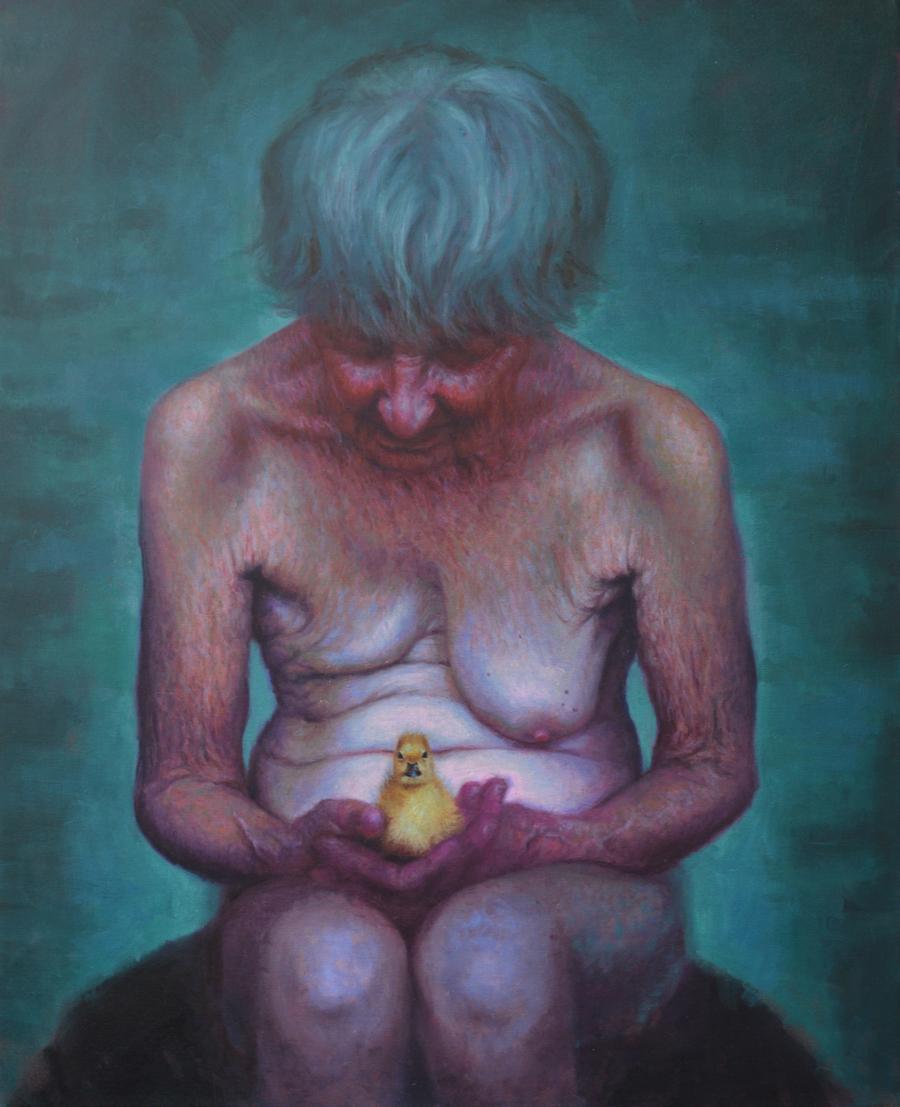 Francien Krieg Nude Painting – Wunder des Lebens