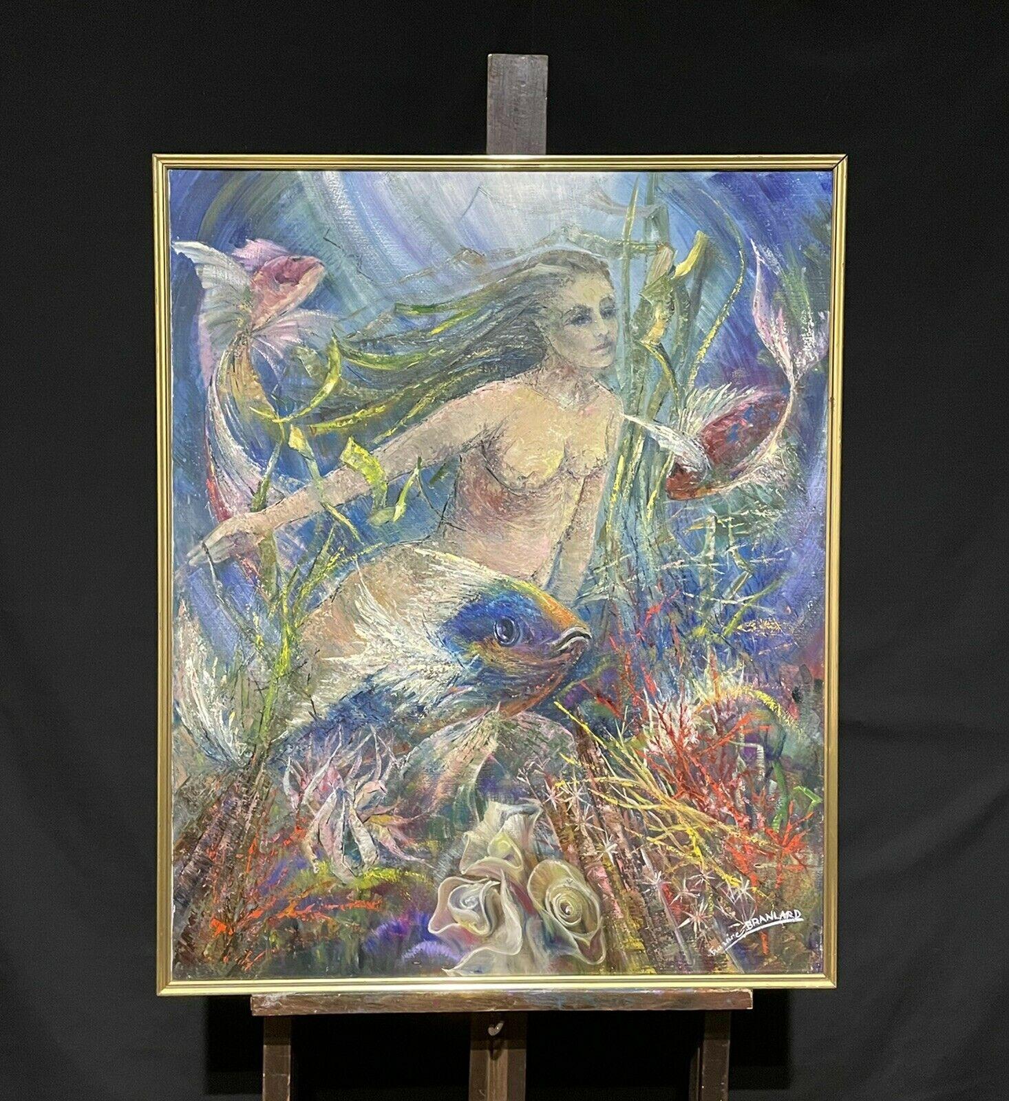 Artist/ School: Francine Braniard (French contemporary), signed

Title: 'Profondeurs'

Medium:  oil painting on canvas, framed

Size: framed 40 x 32.75 inches.
        
Provenance: all the paintings we have for sale by this artist have come from a