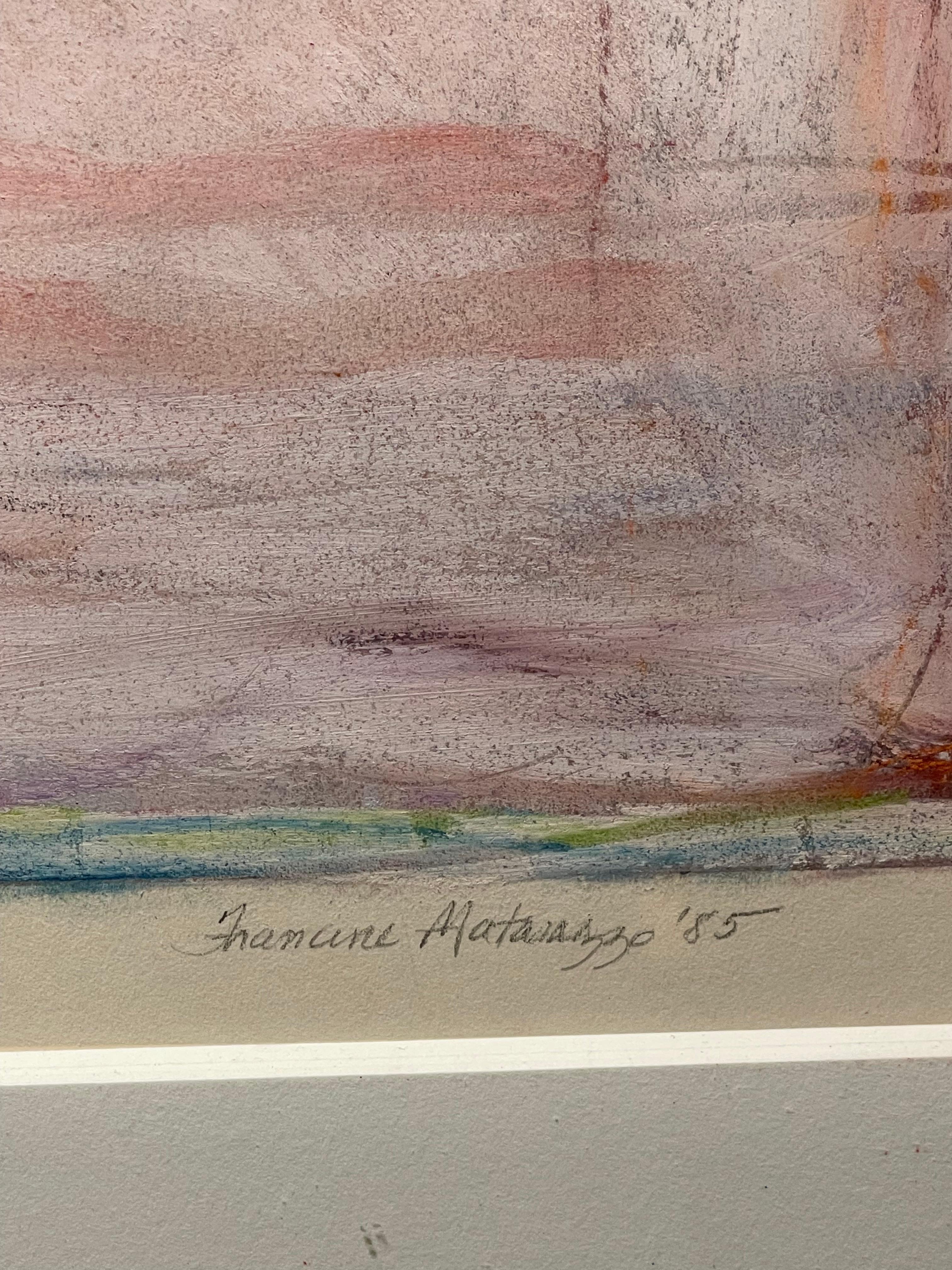 Francine Matarazzo Pastell auf Papier, 1980er Jahre (amerikanisch) im Angebot