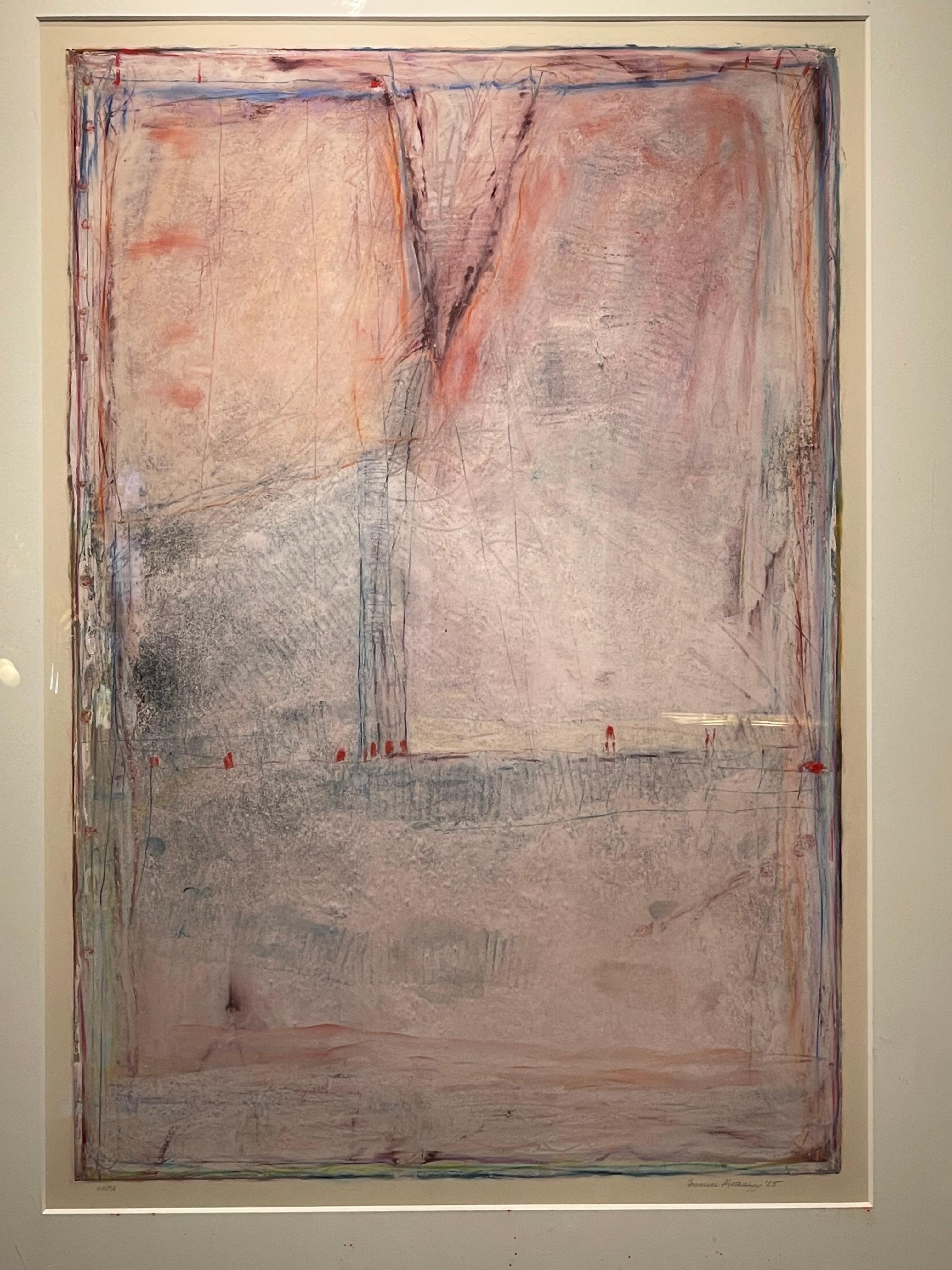 Francine Matarazzo Pastell auf Papier, 1980er Jahre (Gebürstet) im Angebot