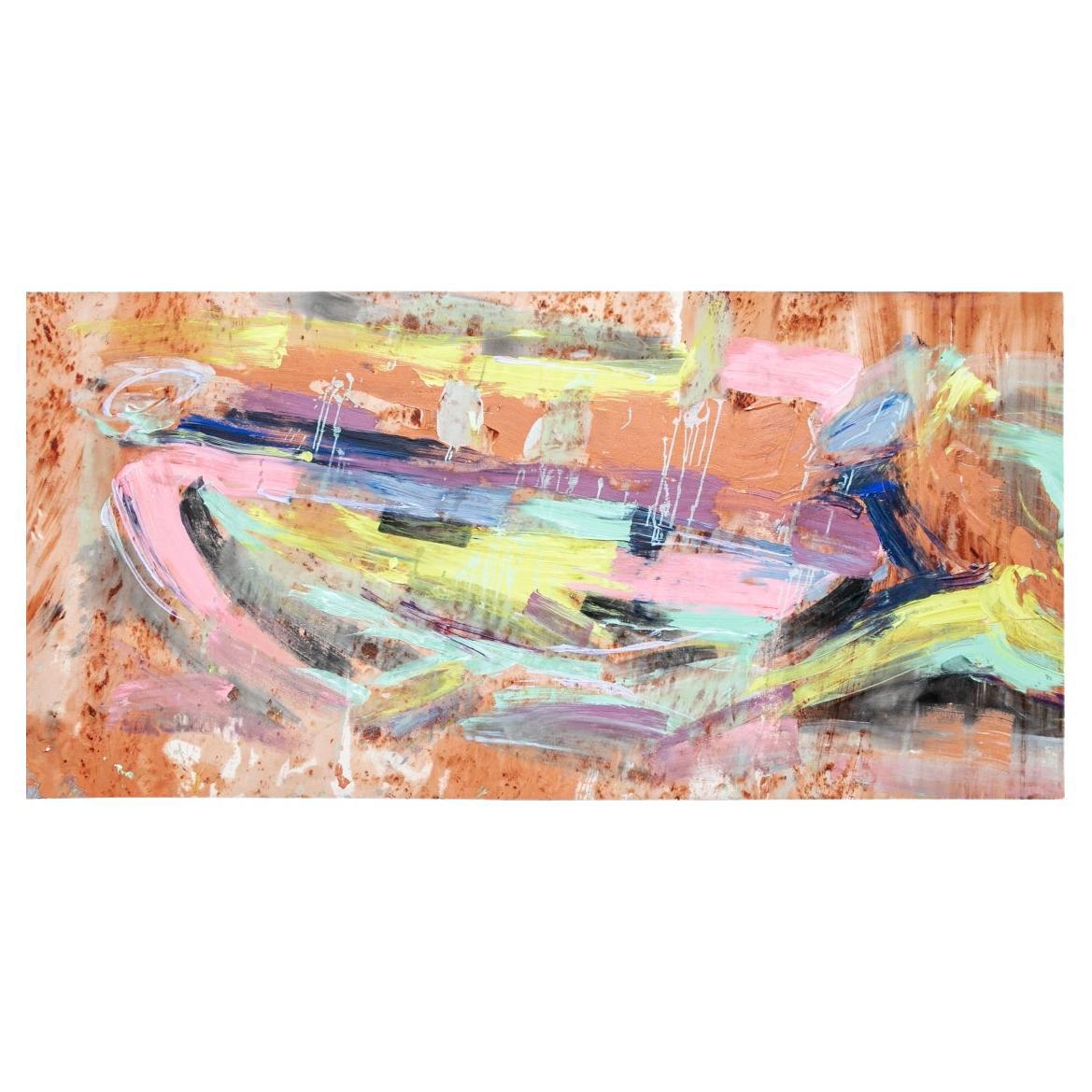 Francine Tint Escala Grande Acrílico Sobre Lienzo Composición Abstracta  "Después de Portugal" en venta