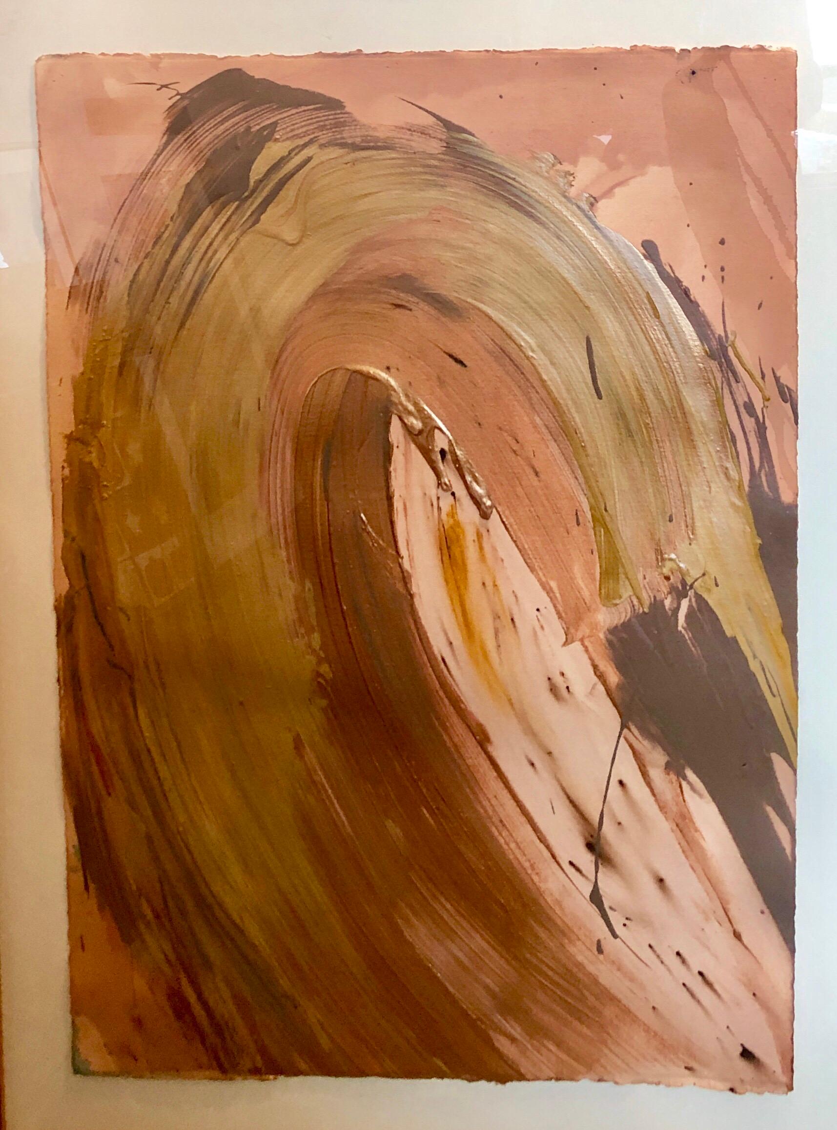 Abstracción gestual contemporánea Pintura de campo de color Mujer Artista Metal Art en venta 6
