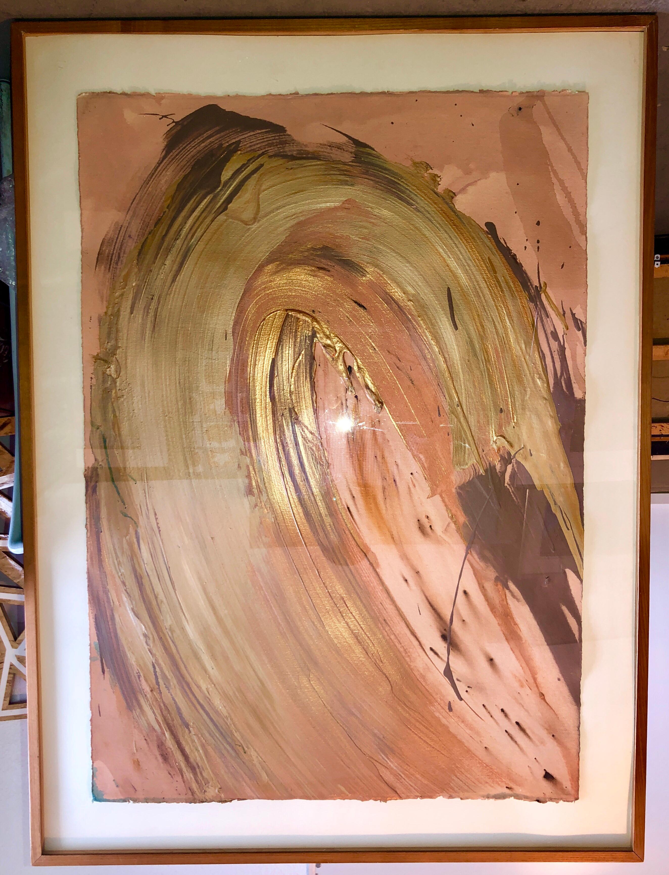 Abstracción gestual contemporánea Pintura de campo de color Mujer Artista Metal Art en venta 8