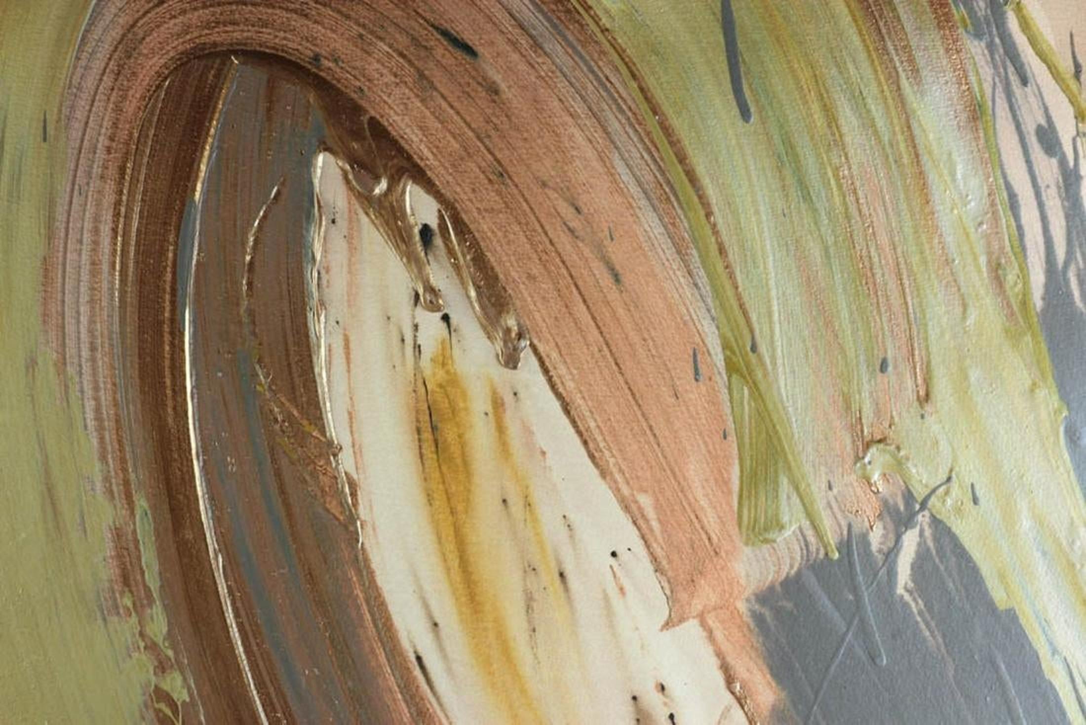 Abstracción gestual contemporánea Pintura de campo de color Mujer Artista Metal Art en venta 2