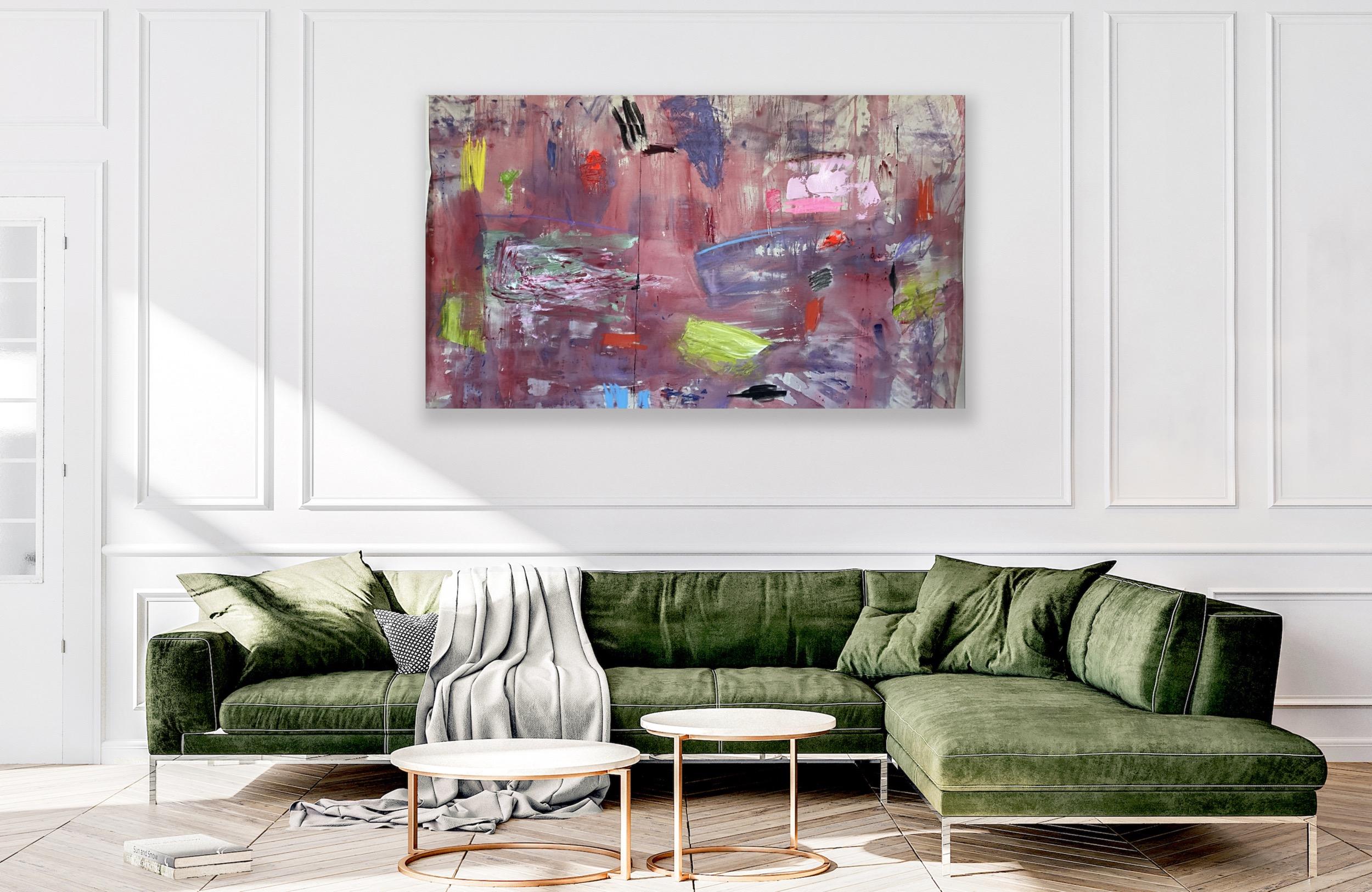 Cosmic Neighborhood - Abstract Expressionist Painting by Francine Tint