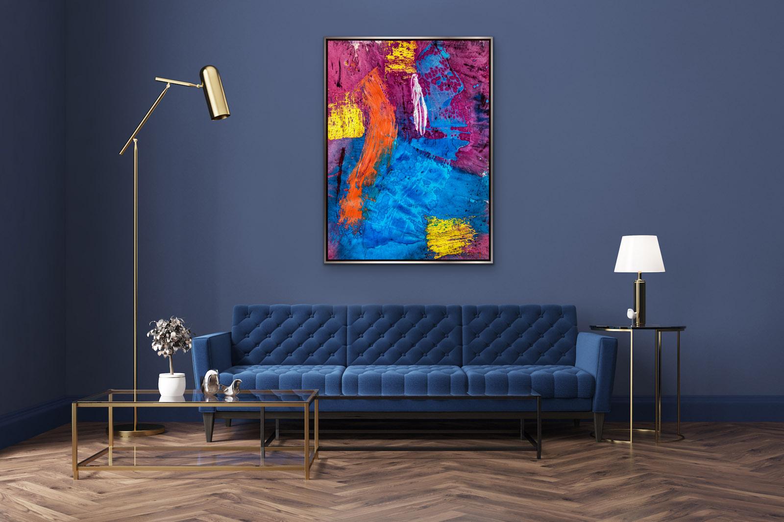 Il lato oscuro della luna - Painting di Francine Tint