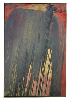 Gran Pintura Acrílica Abstracta Modernista de Campo de Color Mujer Artista Francine Tint