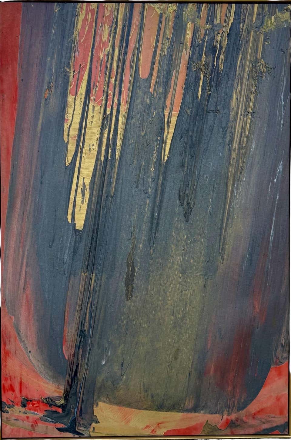 Large Modernist Abstract Color Field Acrylic Painting Woman Artist Francine Tint