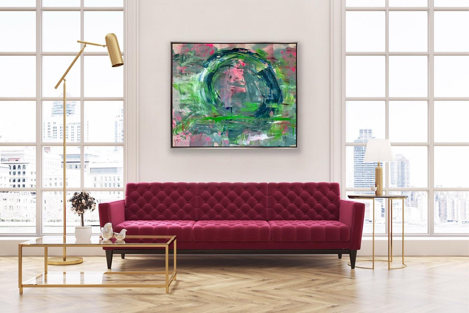 Spring Into Action - Abstract Expressionist Painting by Francine Tint