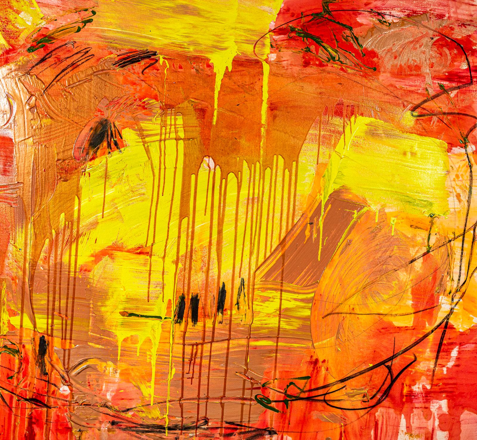 Francine Tint Abstract Painting - Temple Ruins
