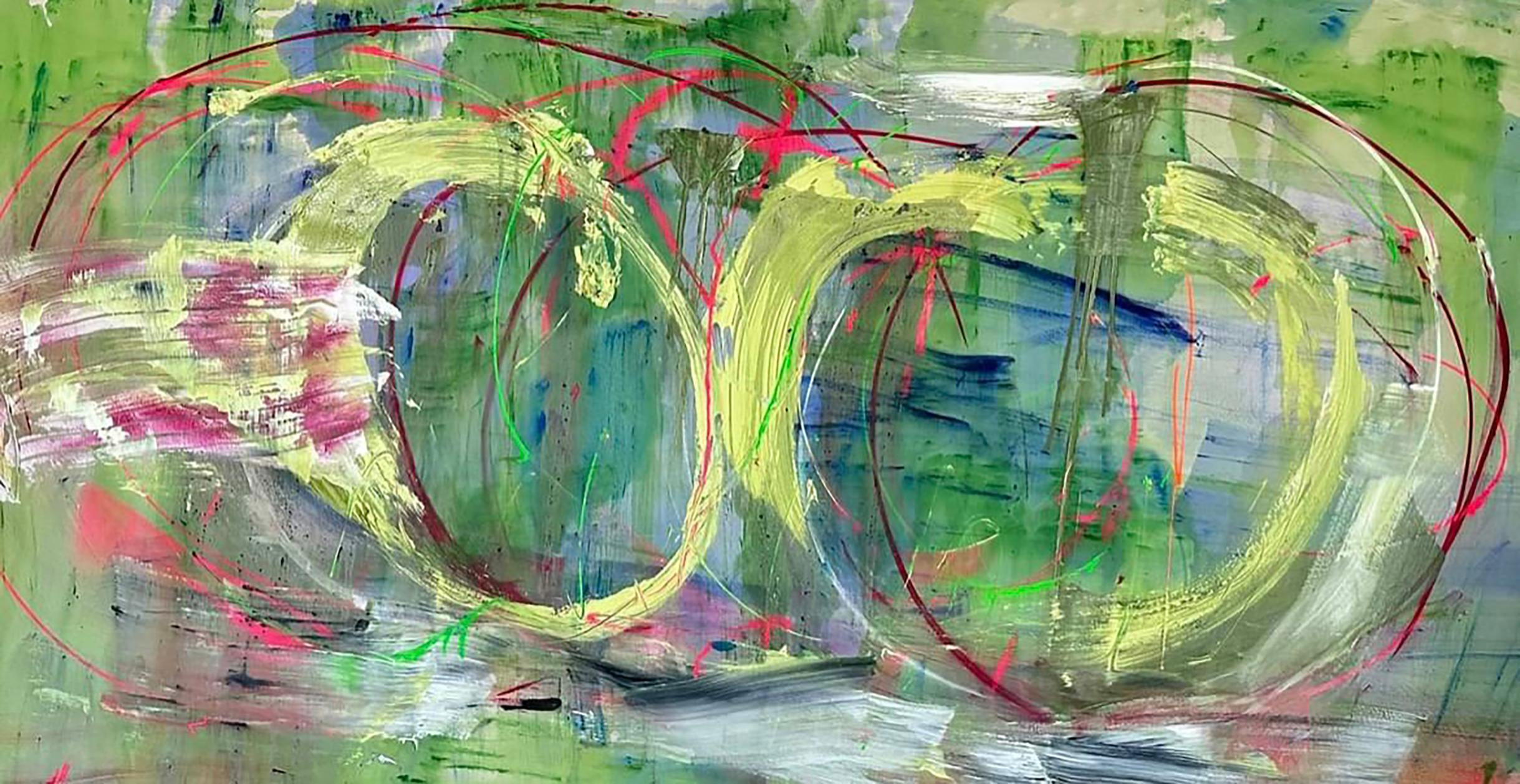 Francine Tint Abstract Painting - Waiting for the Eclipse