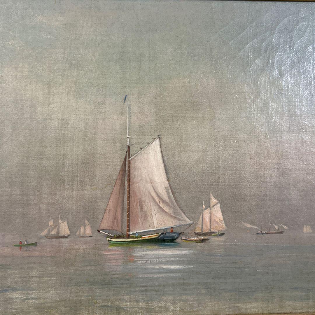 Signé dans le coin inférieur gauche 

Taille de la peinture : 9.13″ x 18.20″

Taille du cadre : 14.13″ x 20.13″

Francis Augustus Silva (1835-1886) était un éminent artiste américain réputé pour sa remarquable capacité à peindre des bateaux et des