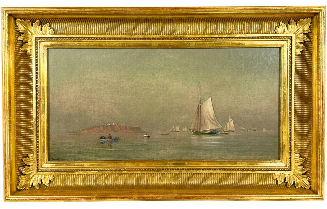 Signiert in der linken unteren Ecke 

Gemälde Größe: 9,13″ x 18,20″

Rahmen Größe: 14.13″ x 20.13″

Francis Augustus Silva (1835-1886) war ein prominenter amerikanischer Künstler, der für seine bemerkenswerte Fähigkeit, Boote und Seelandschaften zu