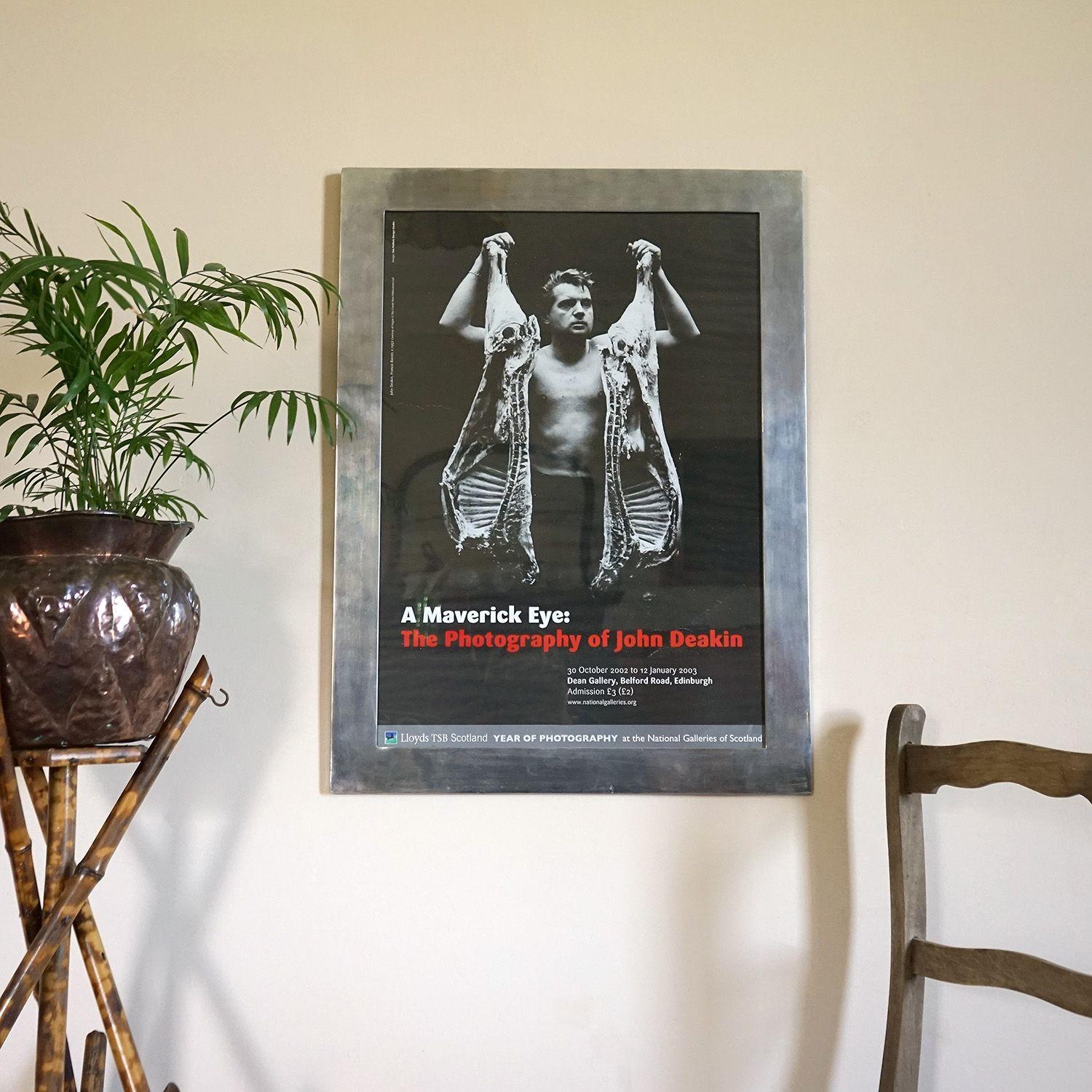 Francis Bacon - John Deakin Framed Photographic Exhibition Poster, Vintage Frame For Sale 2