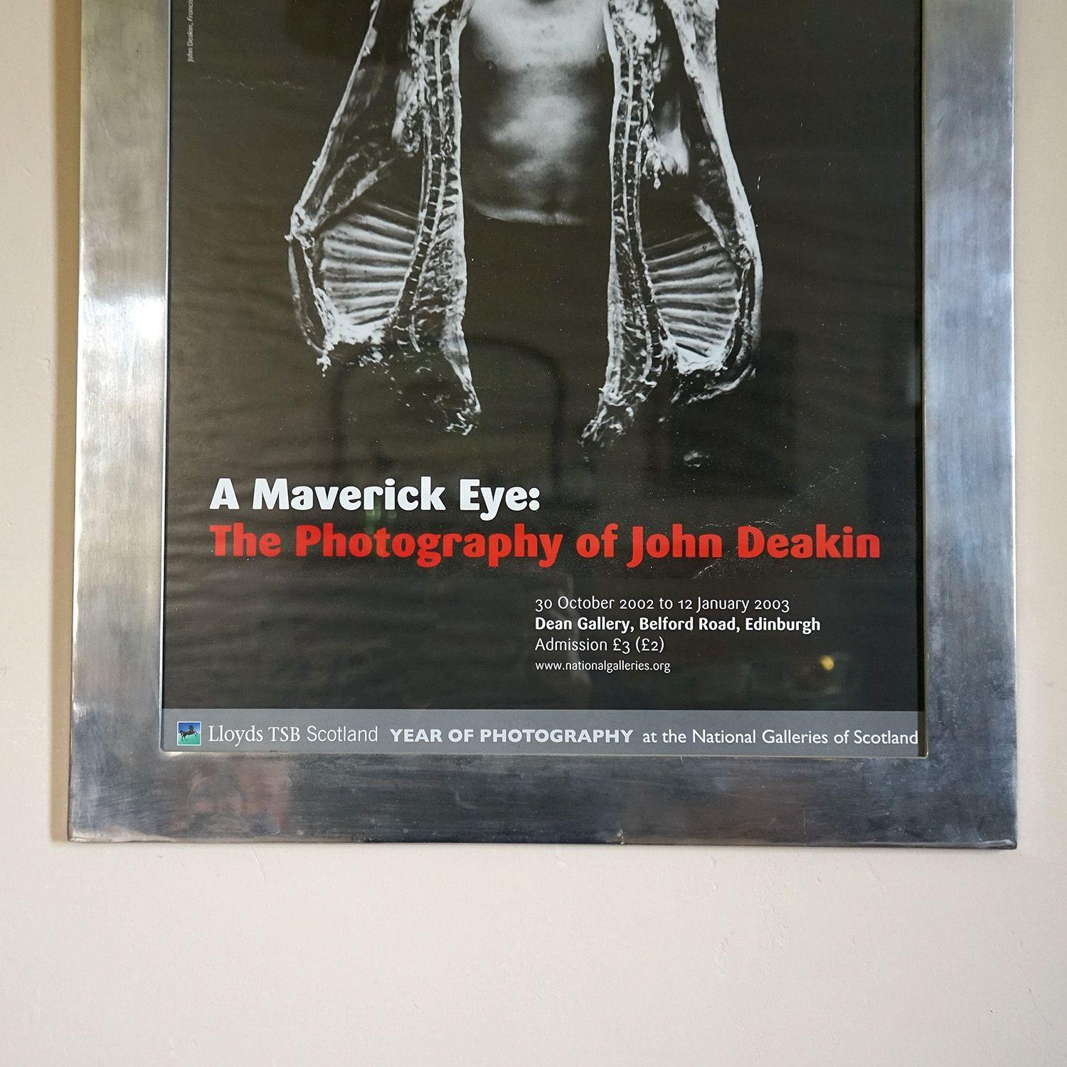 Francis Bacon - John Deakin Framed Photographic Exhibition Poster, Vintage Frame For Sale 3