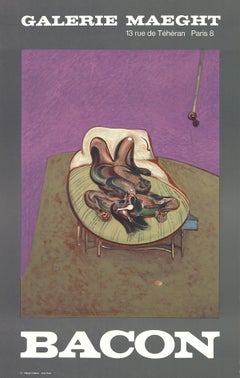 1966 After Francis Bacon 'Personnage Couche' Expressionism France 