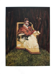 1995 Francis Bacon 'Portrait of Pope Innocent XII' Expressionism Red, Green 