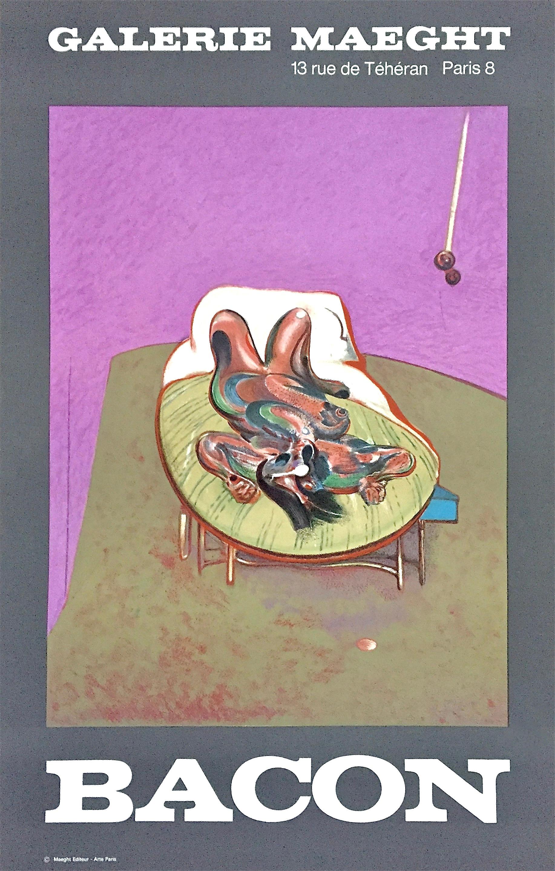 Abstract Print Francis Bacon - Bacon, Personnage Couche 1966