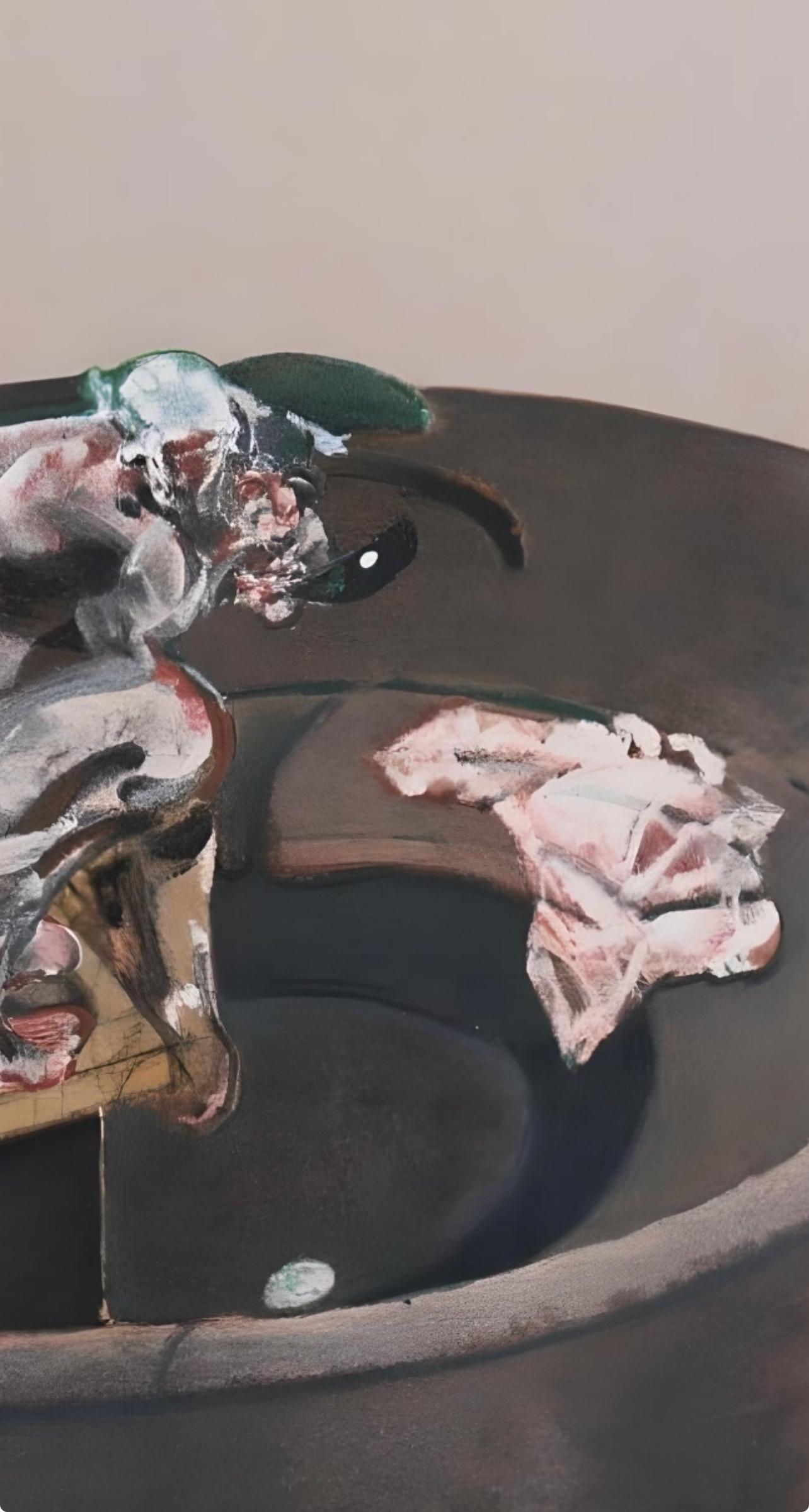Bacon, Portrait of George Dyer Crouching, Derrière le miroir (after) - Modern Print by Francis Bacon