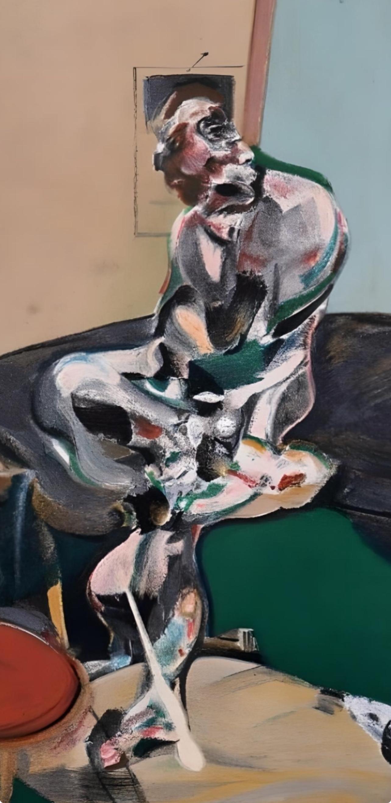 Bacon, Portrait of George Dyer Staring at Blind Cord, Derrière le miroir (after) - Print by Francis Bacon