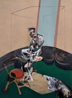 Bacon, Porträt von George Dyer mit Blick auf die blinde Corde, Derrière le miroir (nach)
