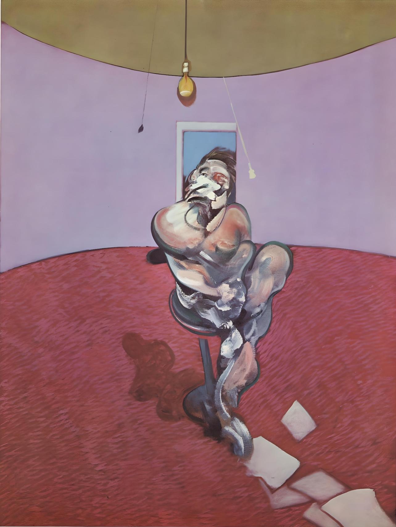 Francis Bacon Abstract Print - Bacon, Portrait of George Dyer Talking, Derrière le miroir (after)