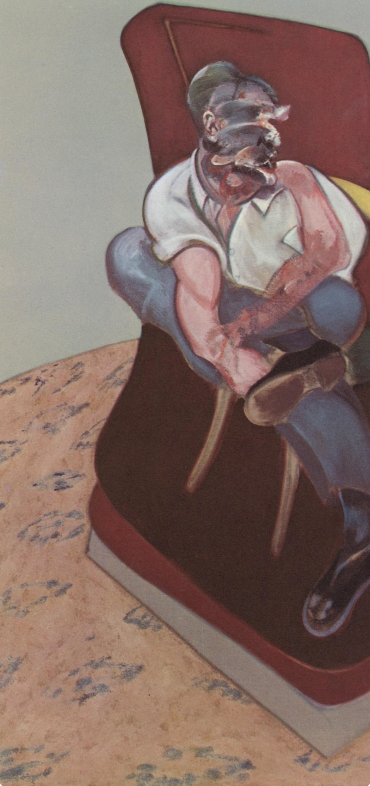 Bacon, Studio per il ritratto di Lucian Freud, Derrière le miroir (dopo) - Print di Francis Bacon