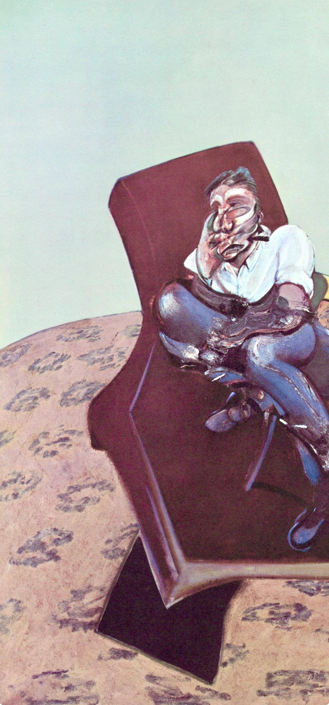 Bacon, Estudio para el retrato de Lucian Freud, Derrière le miroir (después de) - Print de Francis Bacon