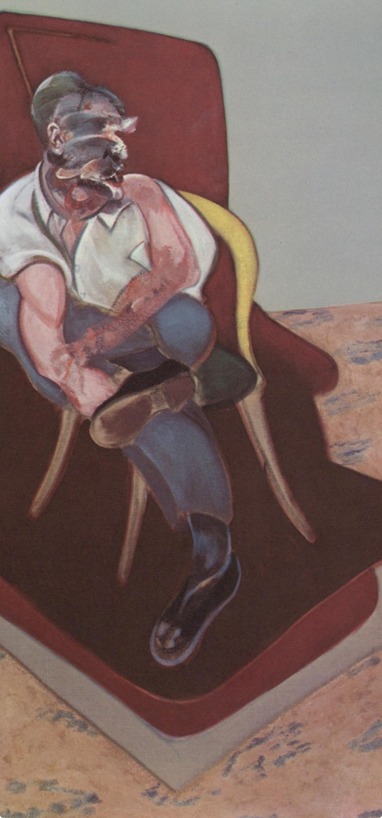 Bacon, Studio per il ritratto di Lucian Freud, Derrière le miroir (dopo) - Print Moderno di Francis Bacon
