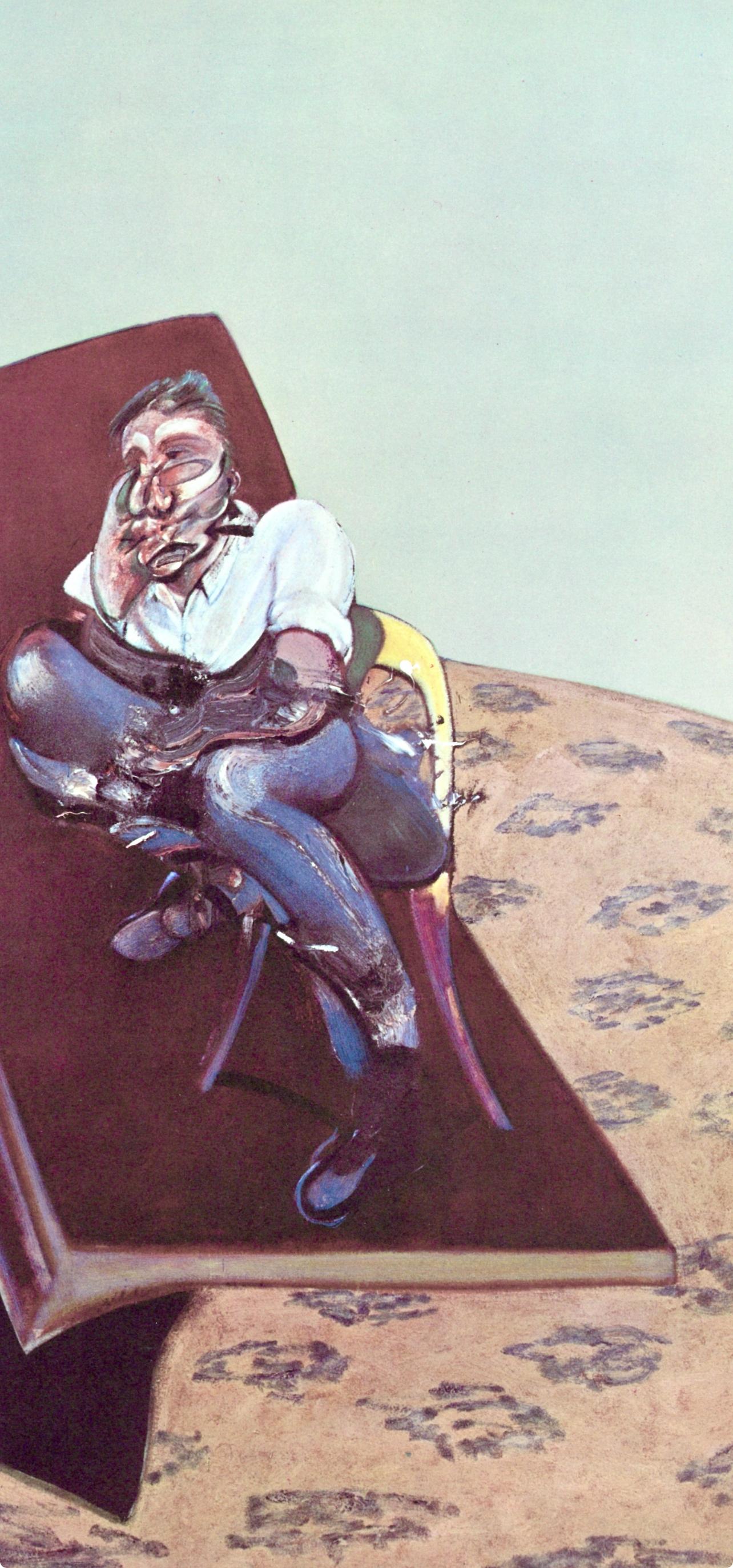 Bacon, Estudio para el retrato de Lucian Freud, Derrière le miroir (después de) - Print Moderno de Francis Bacon