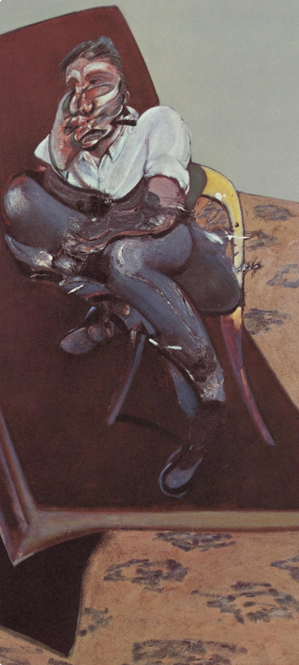 Bacon, Study for Portrait of Lucian Freud, Derrière le miroir (after) - Modern Print by Francis Bacon