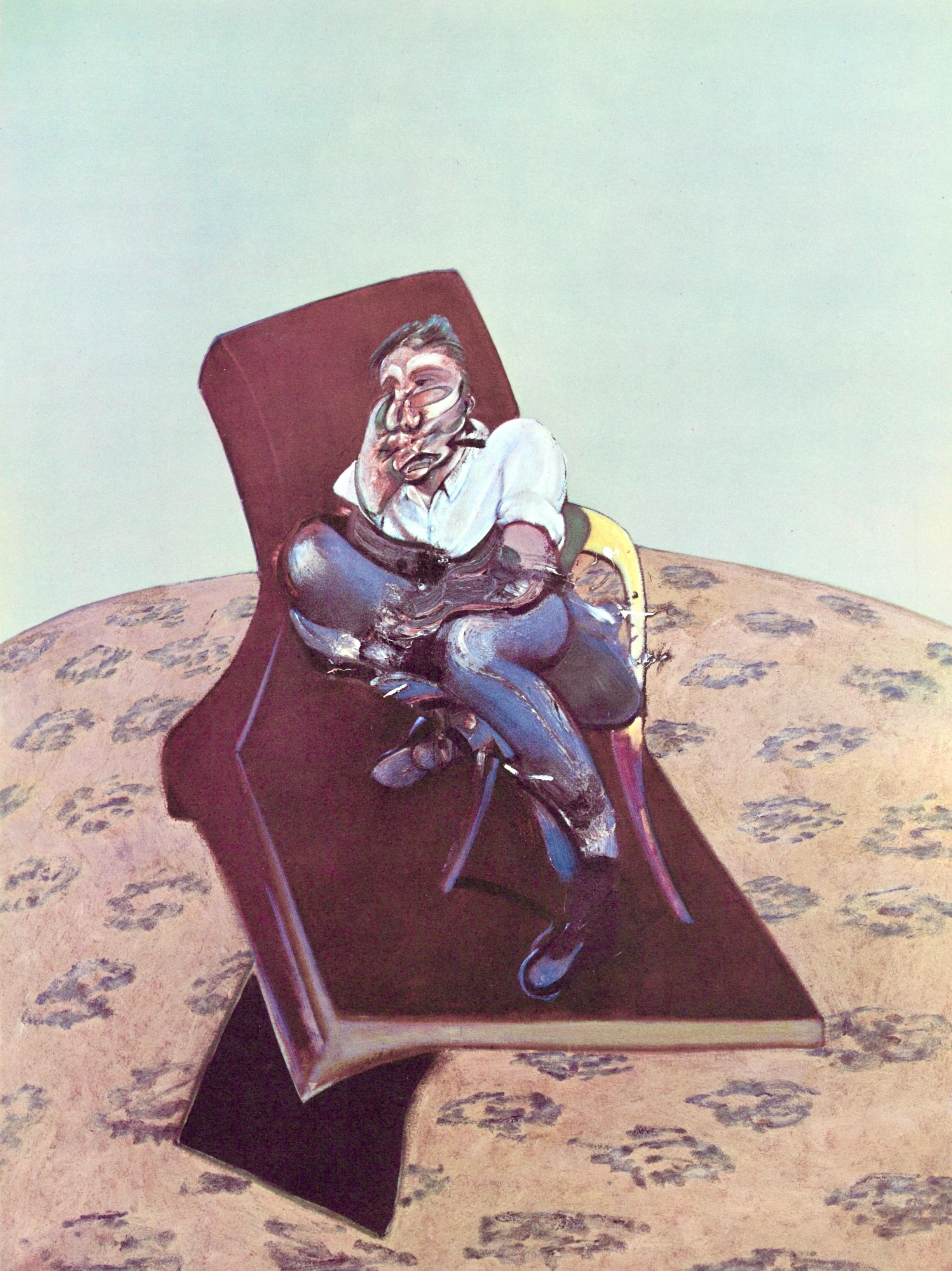 Abstract Print de Francis Bacon - Bacon, Estudio para el retrato de Lucian Freud, Derrière le miroir (después de)
