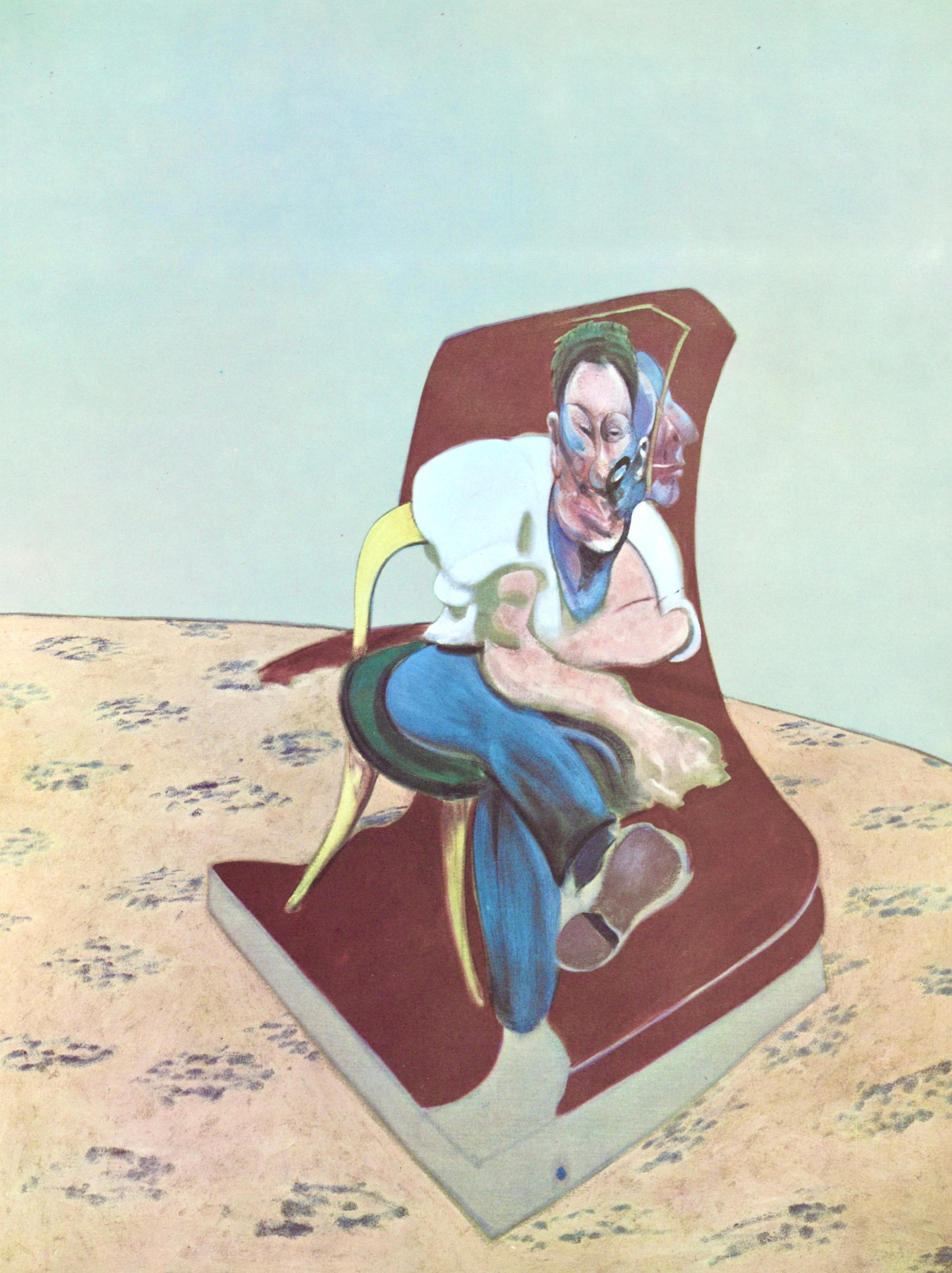 Figurative Print Francis Bacon - Bacon, Étude pour le portrait de Lucian Freud, Derrière le miroir (d'après)