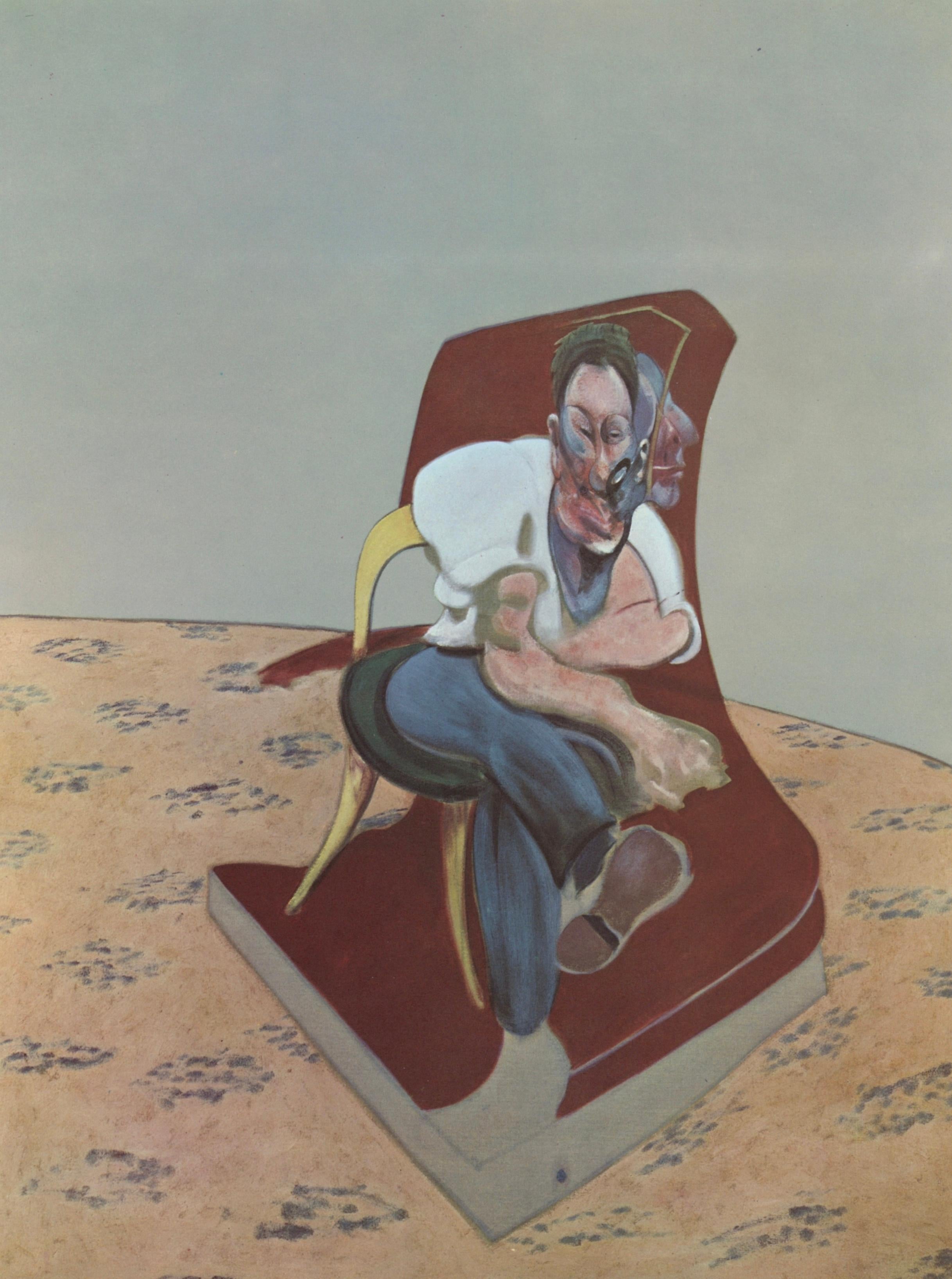 Bacon, Étude pour le portrait de Lucian Freud, Derrière le miroir (d'après)