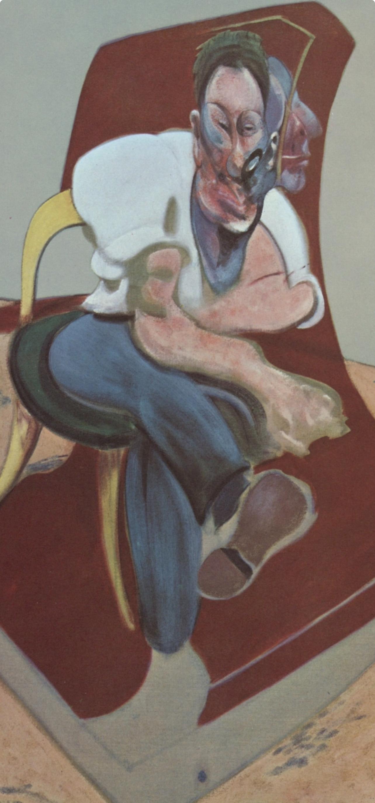 Bacon, Drei Studien für das Porträt von Lucian Freud, Derrière le miroir (nach) im Angebot 2